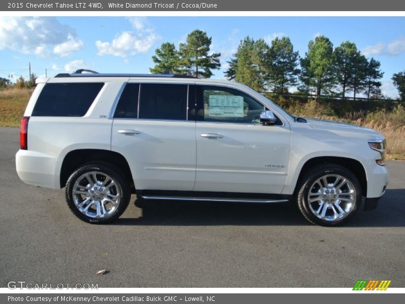 White Diamond Tricoat / Cocoa/Dune 2015 Chevrolet Tahoe LTZ 4WD