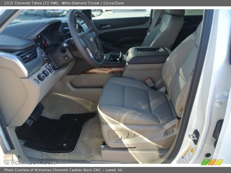 White Diamond Tricoat / Cocoa/Dune 2015 Chevrolet Tahoe LTZ 4WD