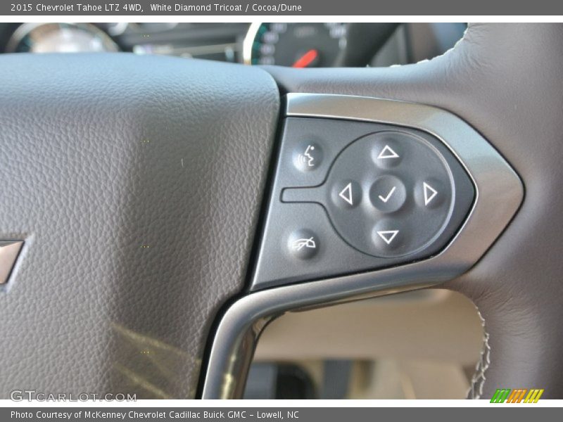 White Diamond Tricoat / Cocoa/Dune 2015 Chevrolet Tahoe LTZ 4WD