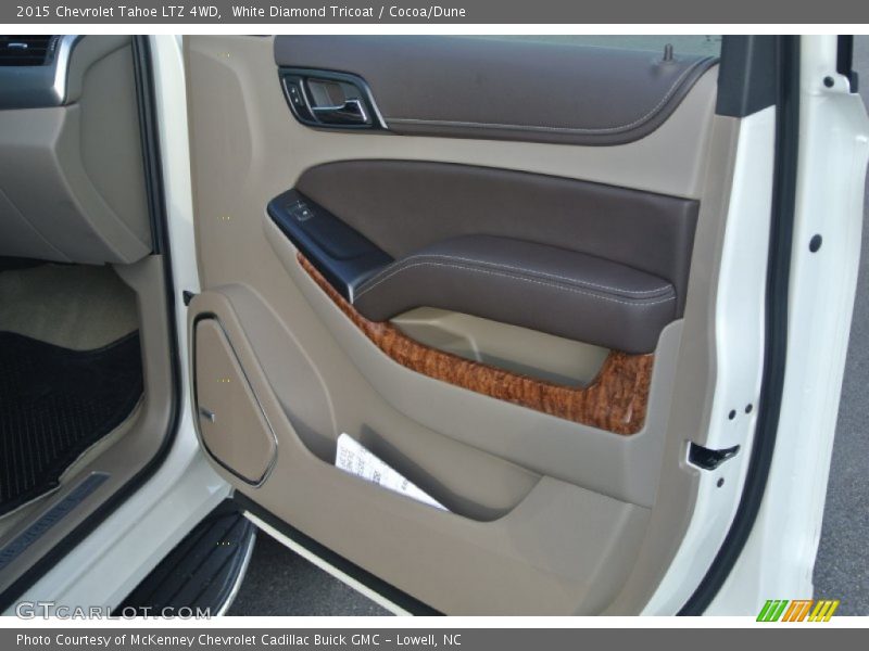 White Diamond Tricoat / Cocoa/Dune 2015 Chevrolet Tahoe LTZ 4WD