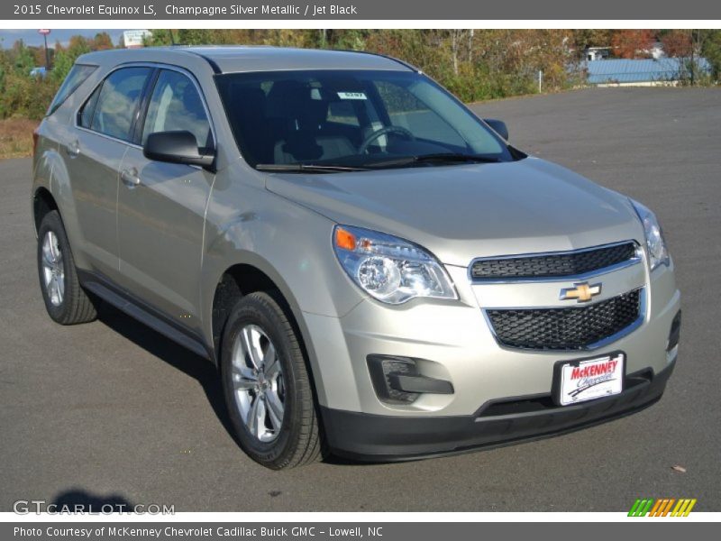 Champagne Silver Metallic / Jet Black 2015 Chevrolet Equinox LS