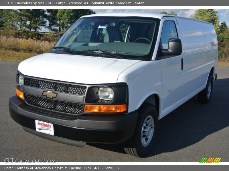 Summit White / Medium Pewter 2015 Chevrolet Express 2500 Cargo Extended WT