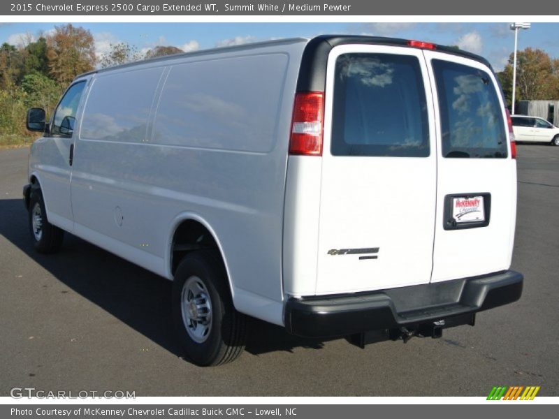 Summit White / Medium Pewter 2015 Chevrolet Express 2500 Cargo Extended WT