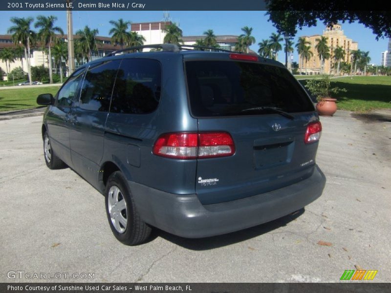 Denim Blue Mica / Gray 2001 Toyota Sienna LE