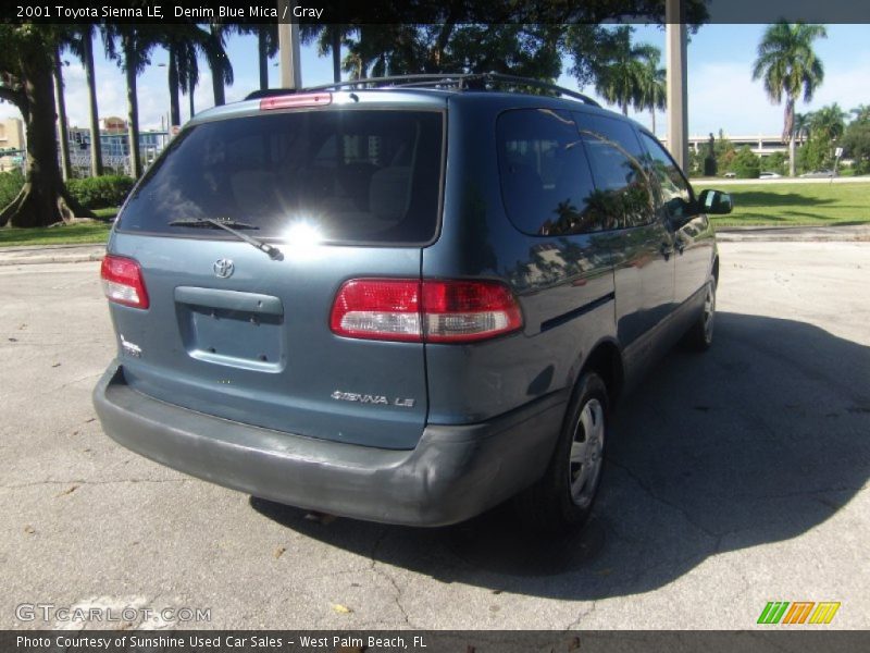 Denim Blue Mica / Gray 2001 Toyota Sienna LE