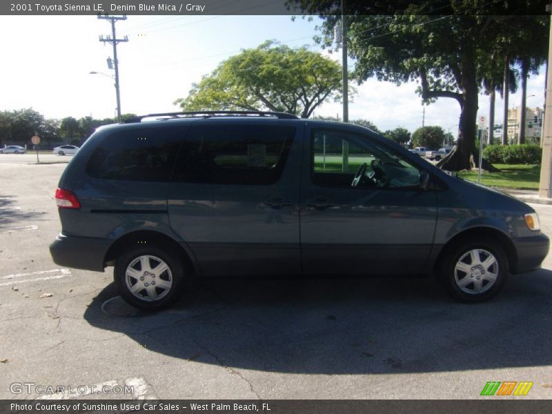 Denim Blue Mica / Gray 2001 Toyota Sienna LE