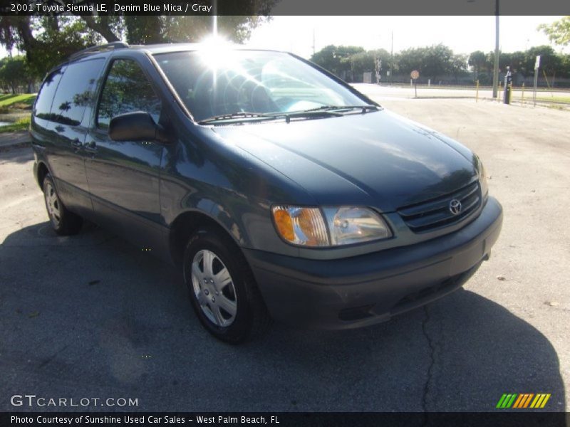 Denim Blue Mica / Gray 2001 Toyota Sienna LE