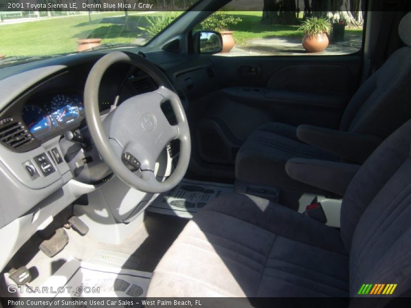 Denim Blue Mica / Gray 2001 Toyota Sienna LE