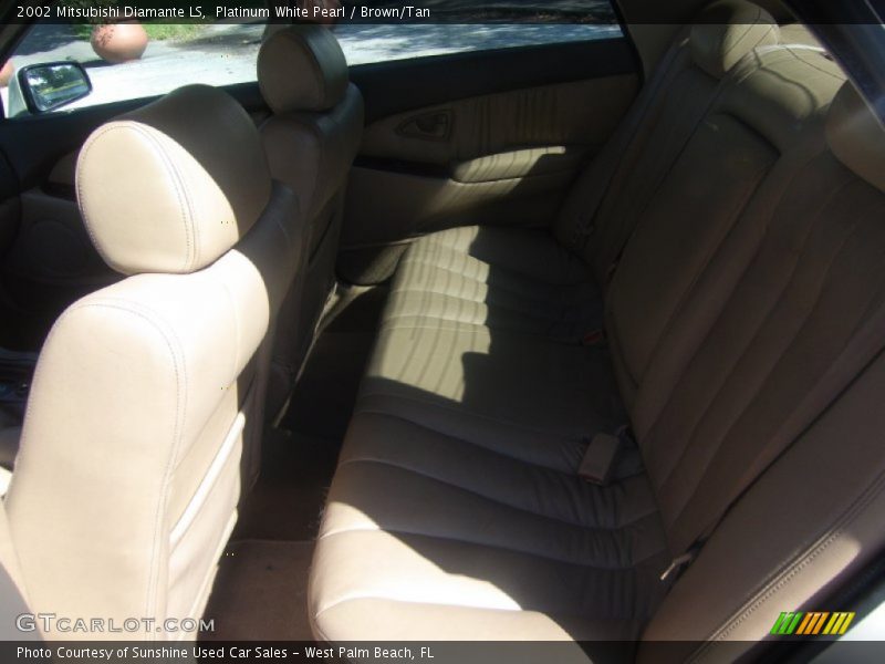 Platinum White Pearl / Brown/Tan 2002 Mitsubishi Diamante LS