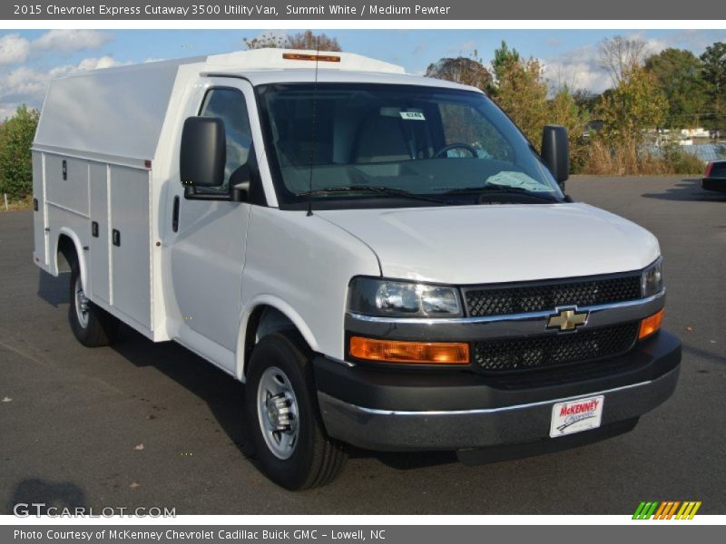 Summit White / Medium Pewter 2015 Chevrolet Express Cutaway 3500 Utility Van