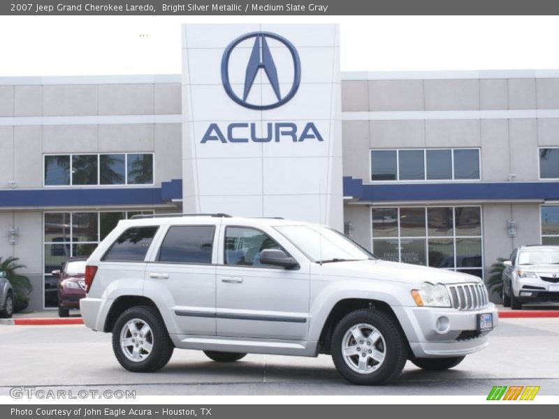 Bright Silver Metallic / Medium Slate Gray 2007 Jeep Grand Cherokee Laredo