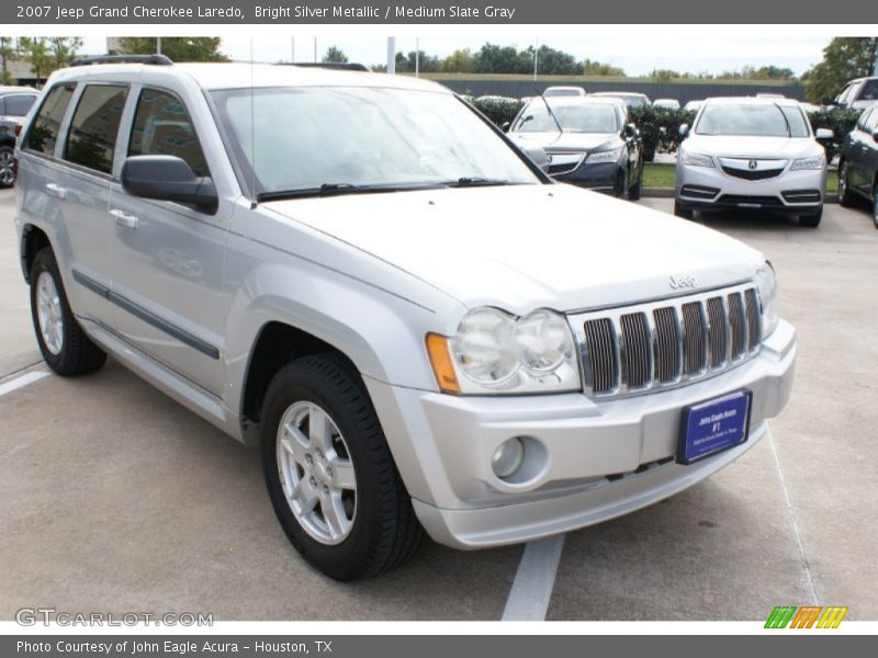Bright Silver Metallic / Medium Slate Gray 2007 Jeep Grand Cherokee Laredo