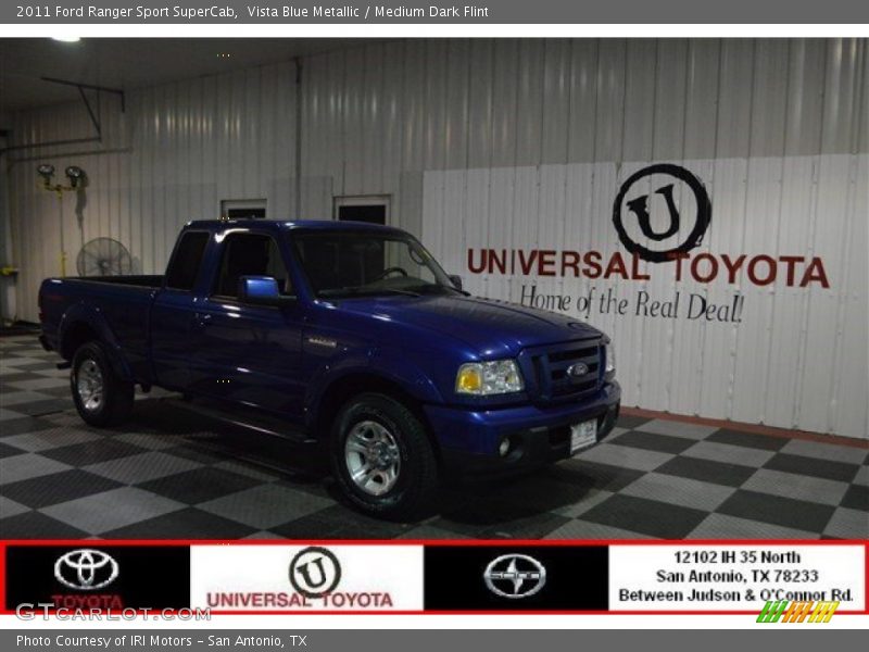 Vista Blue Metallic / Medium Dark Flint 2011 Ford Ranger Sport SuperCab