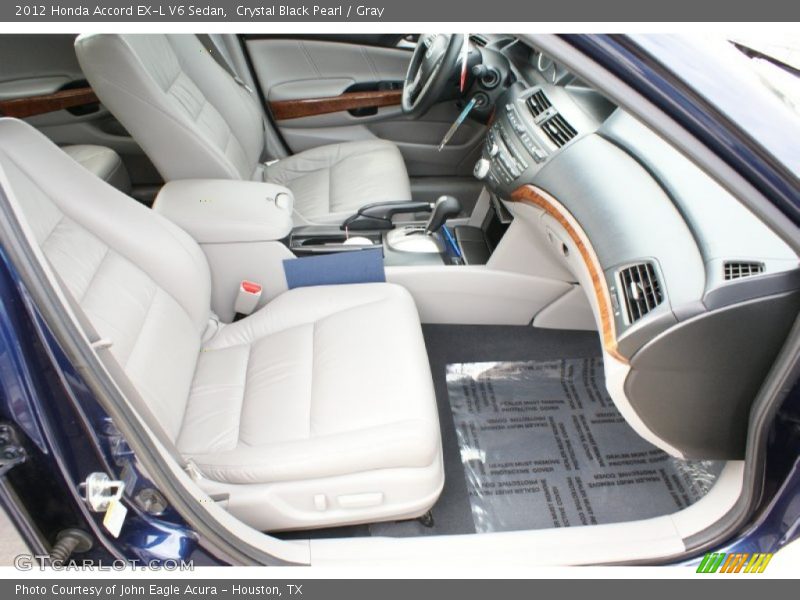 Crystal Black Pearl / Gray 2012 Honda Accord EX-L V6 Sedan
