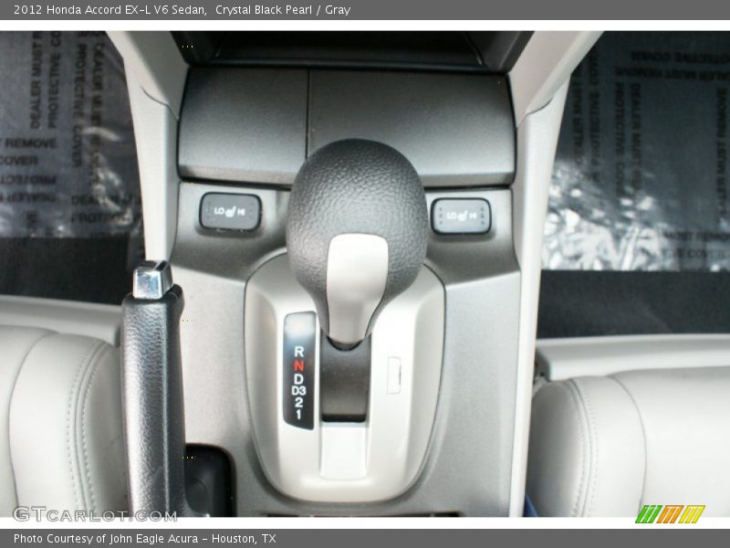 Crystal Black Pearl / Gray 2012 Honda Accord EX-L V6 Sedan