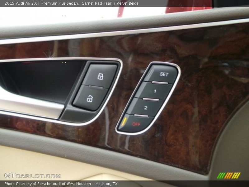 Garnet Red Pearl / Velvet Beige 2015 Audi A6 2.0T Premium Plus Sedan
