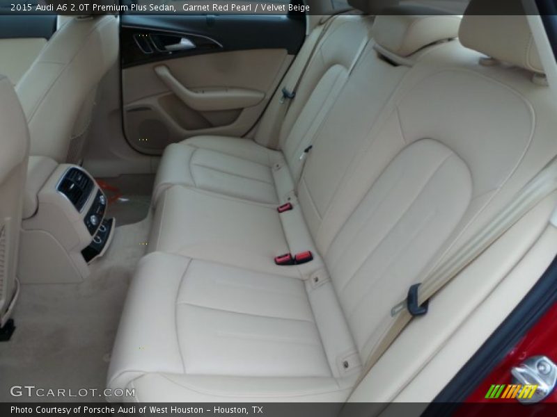 Garnet Red Pearl / Velvet Beige 2015 Audi A6 2.0T Premium Plus Sedan
