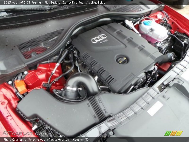 Garnet Red Pearl / Velvet Beige 2015 Audi A6 2.0T Premium Plus Sedan