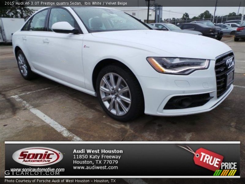 Ibis White / Velvet Beige 2015 Audi A6 3.0T Prestige quattro Sedan