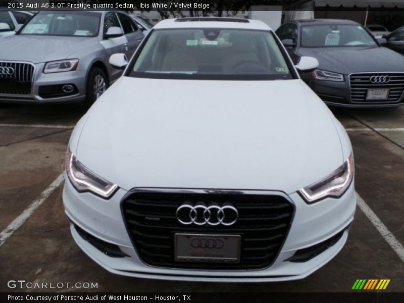 Ibis White / Velvet Beige 2015 Audi A6 3.0T Prestige quattro Sedan