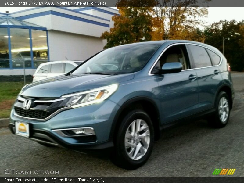 Mountain Air Metallic / Beige 2015 Honda CR-V EX AWD