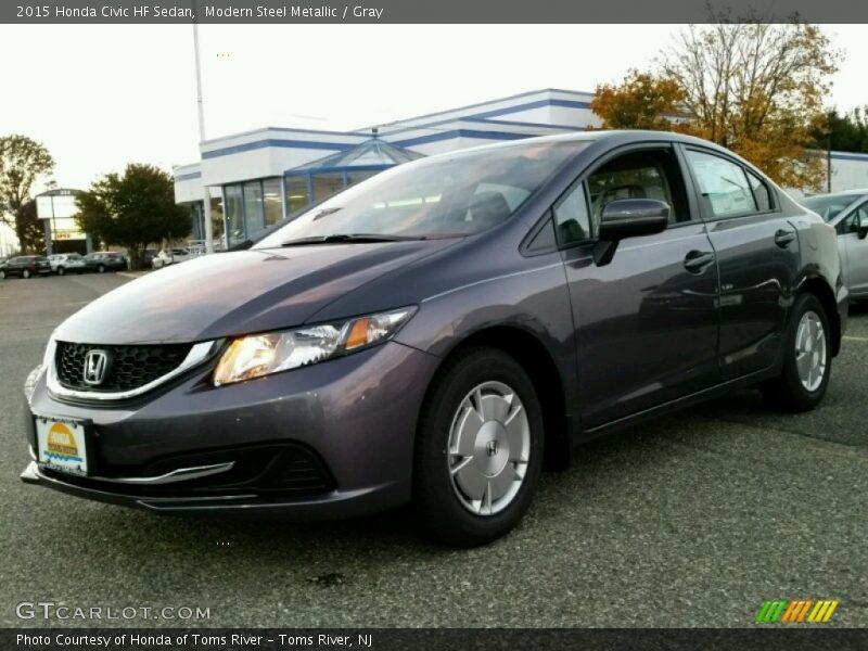 Modern Steel Metallic / Gray 2015 Honda Civic HF Sedan