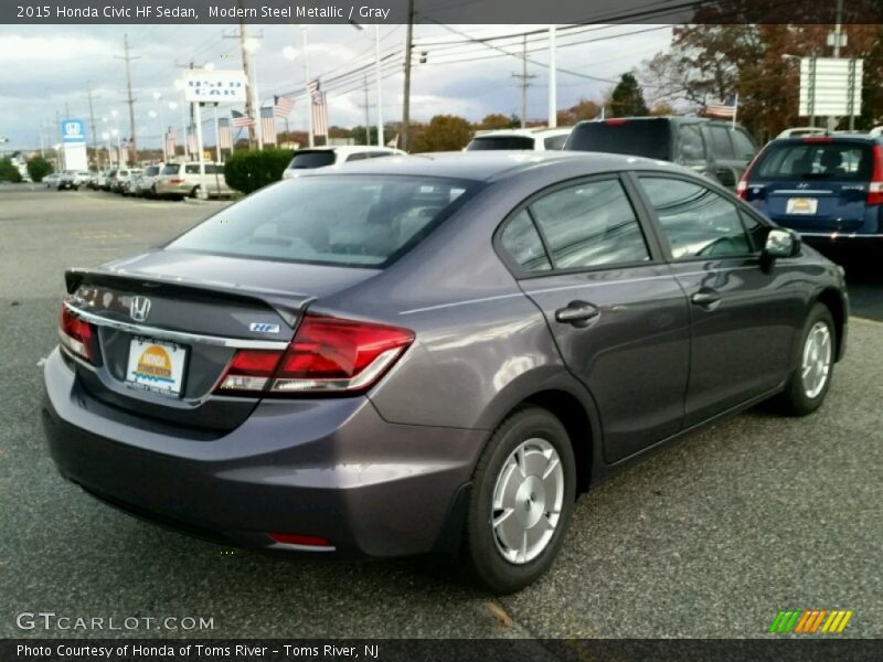 Modern Steel Metallic / Gray 2015 Honda Civic HF Sedan