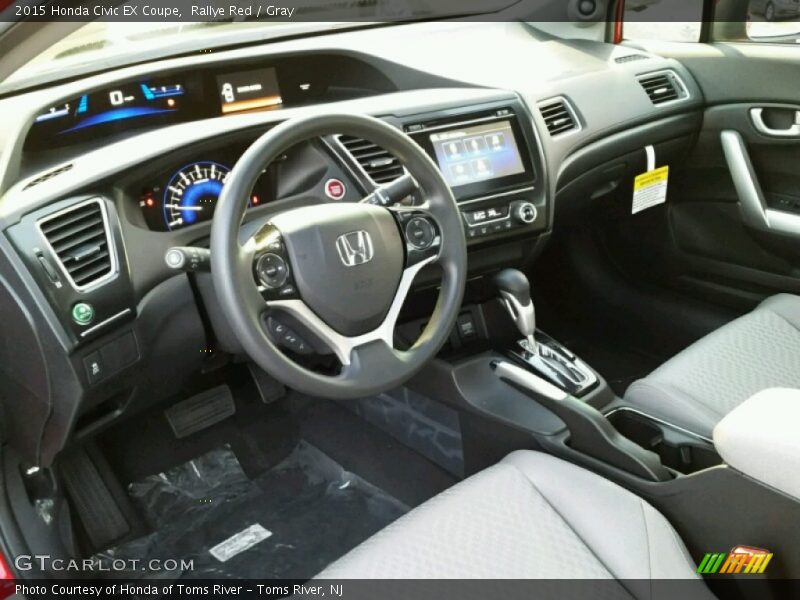 Gray Interior - 2015 Civic EX Coupe 
