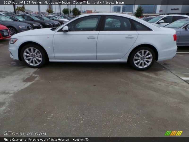 Glacier White Metallic / Nougat Brown 2015 Audi A6 3.0T Premium Plus quattro Sedan