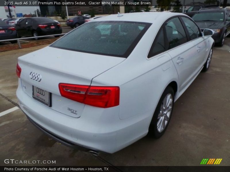 Glacier White Metallic / Nougat Brown 2015 Audi A6 3.0T Premium Plus quattro Sedan