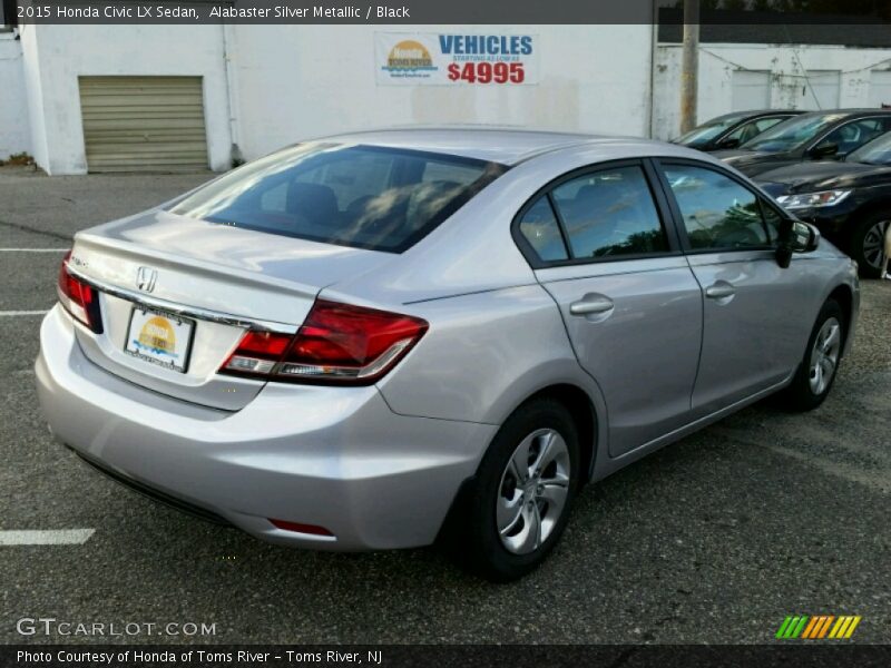 Alabaster Silver Metallic / Black 2015 Honda Civic LX Sedan