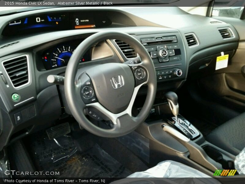 Alabaster Silver Metallic / Black 2015 Honda Civic LX Sedan