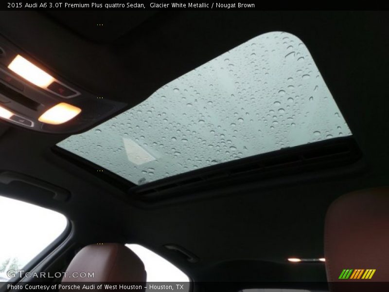 Glacier White Metallic / Nougat Brown 2015 Audi A6 3.0T Premium Plus quattro Sedan