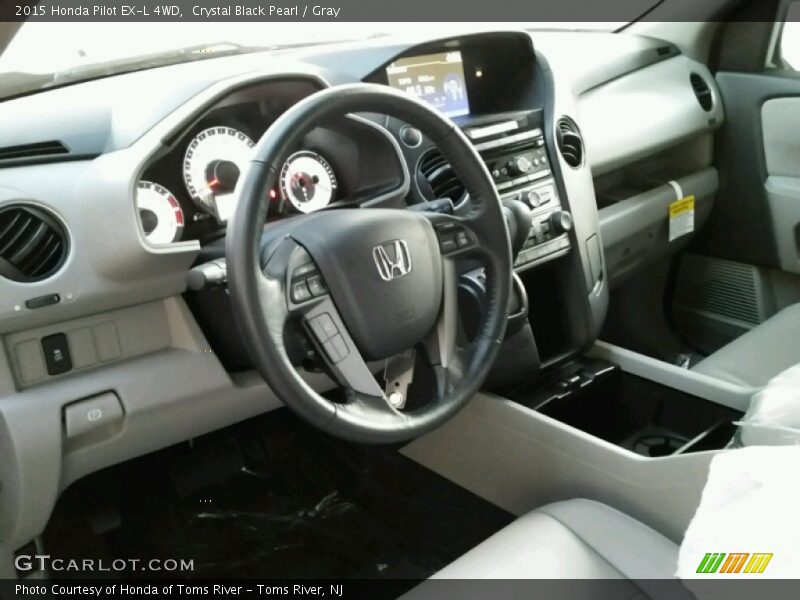 Crystal Black Pearl / Gray 2015 Honda Pilot EX-L 4WD