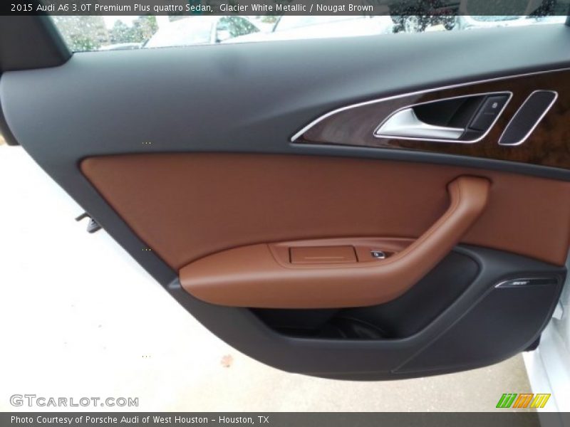 Glacier White Metallic / Nougat Brown 2015 Audi A6 3.0T Premium Plus quattro Sedan
