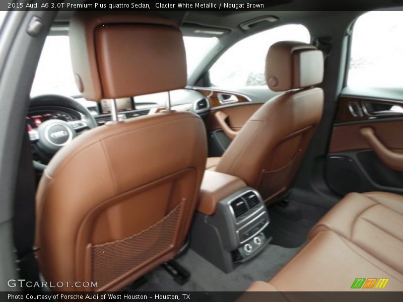 Glacier White Metallic / Nougat Brown 2015 Audi A6 3.0T Premium Plus quattro Sedan