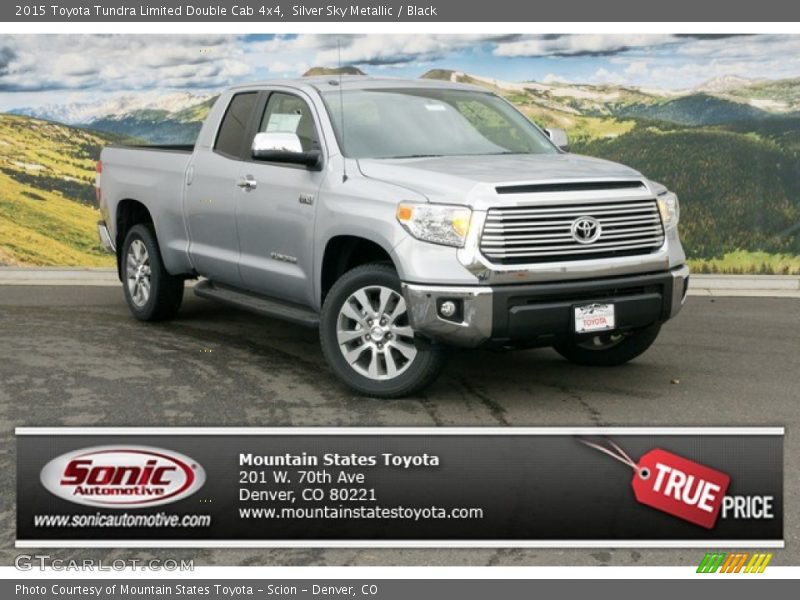 Silver Sky Metallic / Black 2015 Toyota Tundra Limited Double Cab 4x4