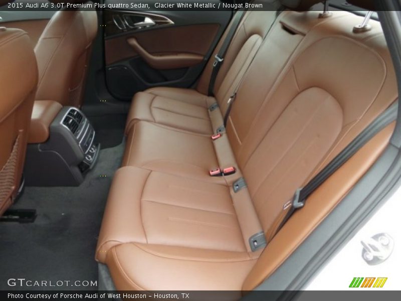 Glacier White Metallic / Nougat Brown 2015 Audi A6 3.0T Premium Plus quattro Sedan