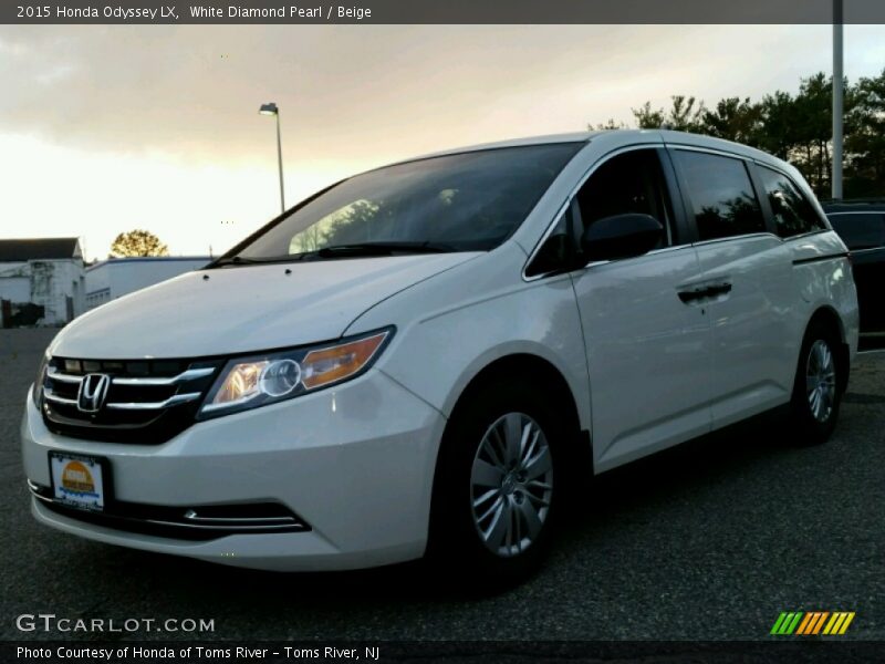 White Diamond Pearl / Beige 2015 Honda Odyssey LX