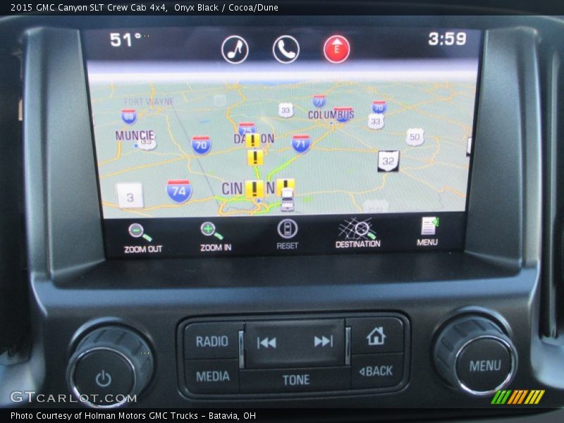 Onyx Black / Cocoa/Dune 2015 GMC Canyon SLT Crew Cab 4x4
