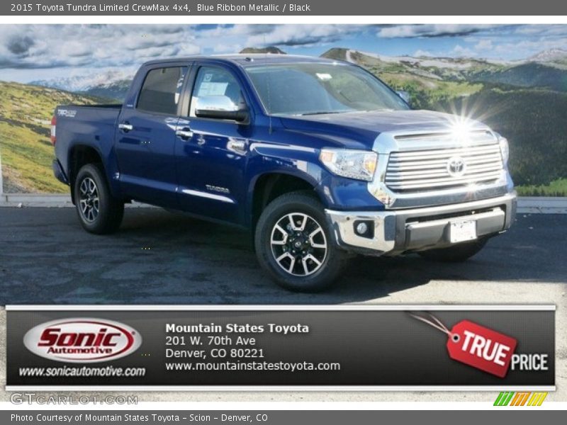 Blue Ribbon Metallic / Black 2015 Toyota Tundra Limited CrewMax 4x4