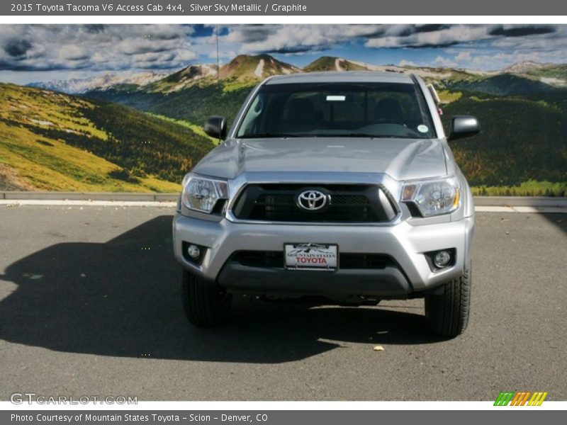 Silver Sky Metallic / Graphite 2015 Toyota Tacoma V6 Access Cab 4x4