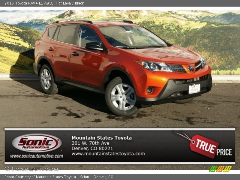 Hot Lava / Black 2015 Toyota RAV4 LE AWD