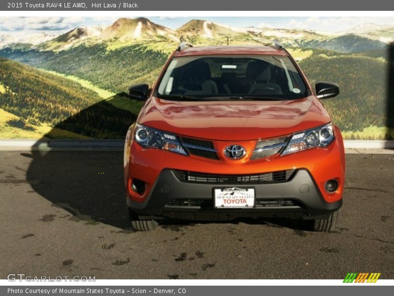 Hot Lava / Black 2015 Toyota RAV4 LE AWD