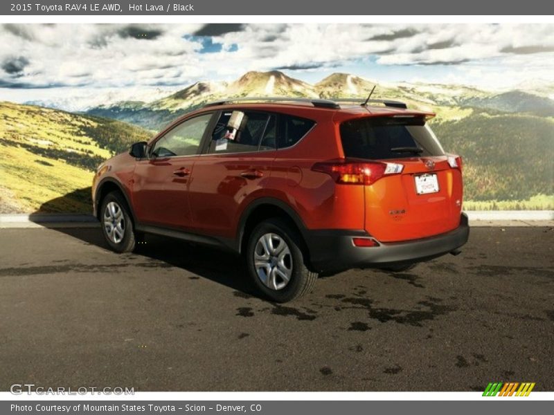 Hot Lava / Black 2015 Toyota RAV4 LE AWD
