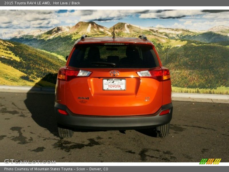 Hot Lava / Black 2015 Toyota RAV4 LE AWD