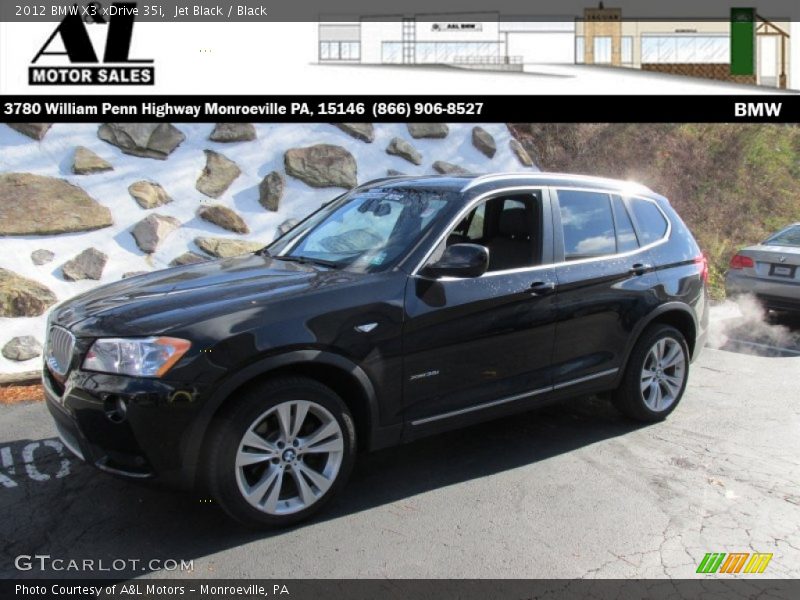 Jet Black / Black 2012 BMW X3 xDrive 35i