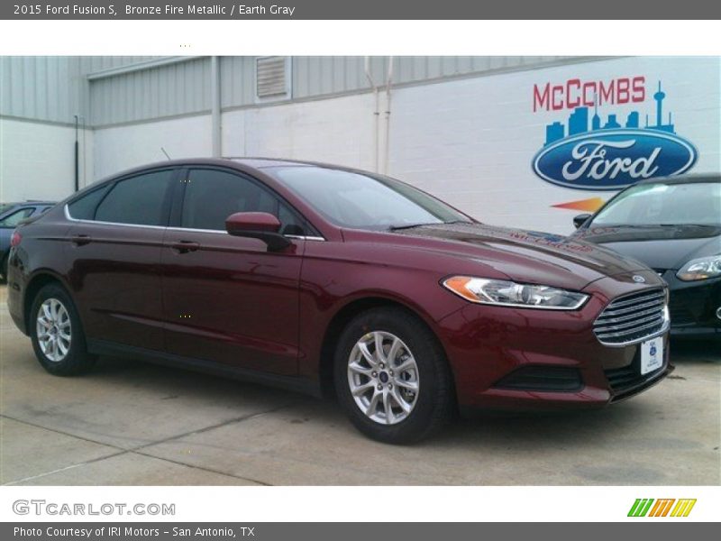 Bronze Fire Metallic / Earth Gray 2015 Ford Fusion S