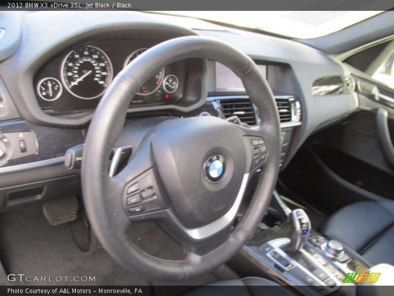 Jet Black / Black 2012 BMW X3 xDrive 35i