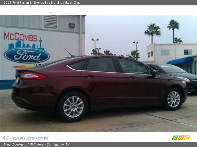 Bronze Fire Metallic / Earth Gray 2015 Ford Fusion S